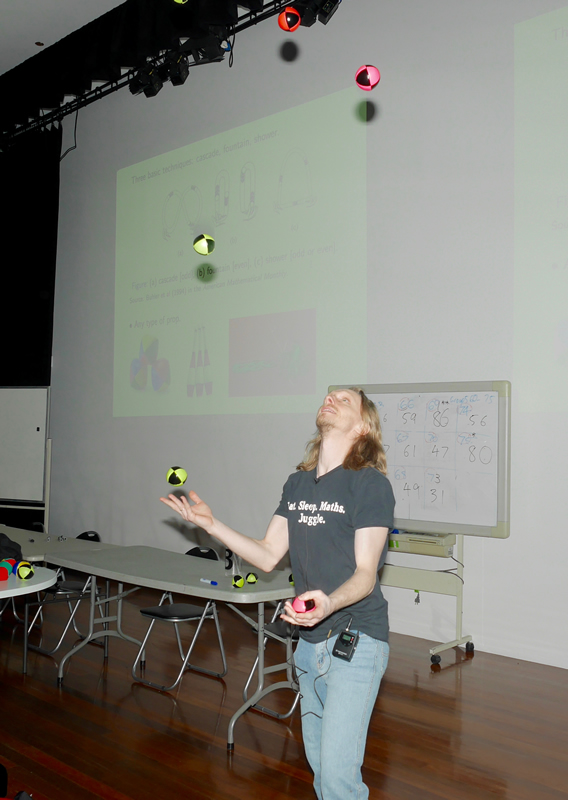 Juggling at Real World Maths in Action 2016