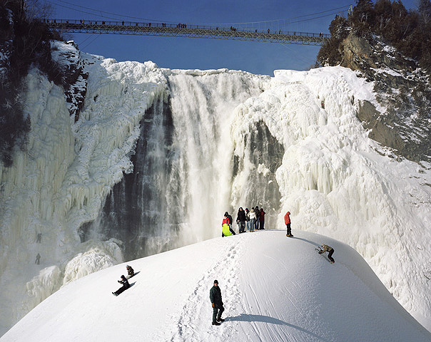 Le pain de sucre aux chutes Montmorency, Québec.